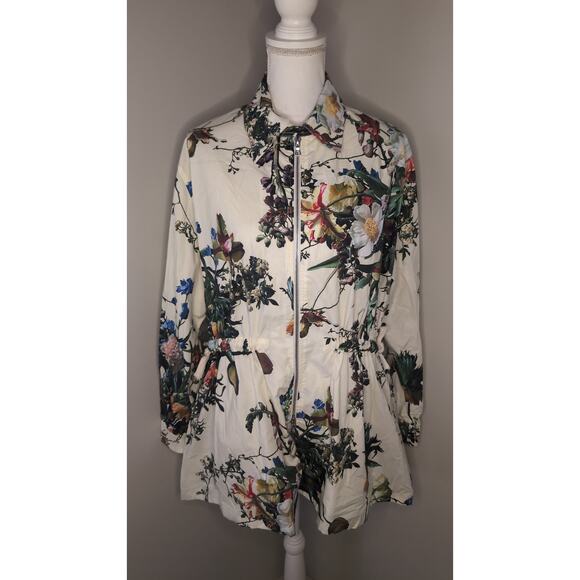 Adam Lippes Jackets & Blazers - Adam Lippes floral poplin utility anorak lightweight high low jacket M